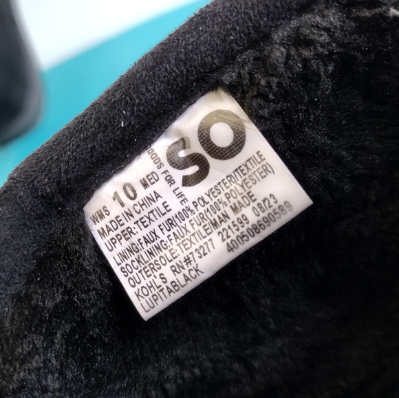 SO Womens Lupita Faux Suede Pull On Flats Ankle Boots Faux Fur Lined Sz 10 - Picture 7 of 9